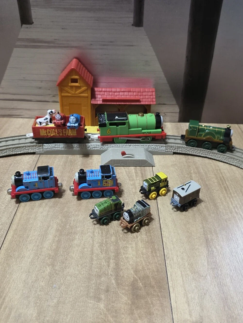 Thomas & Friends Track Set with Green Engine and Red Car